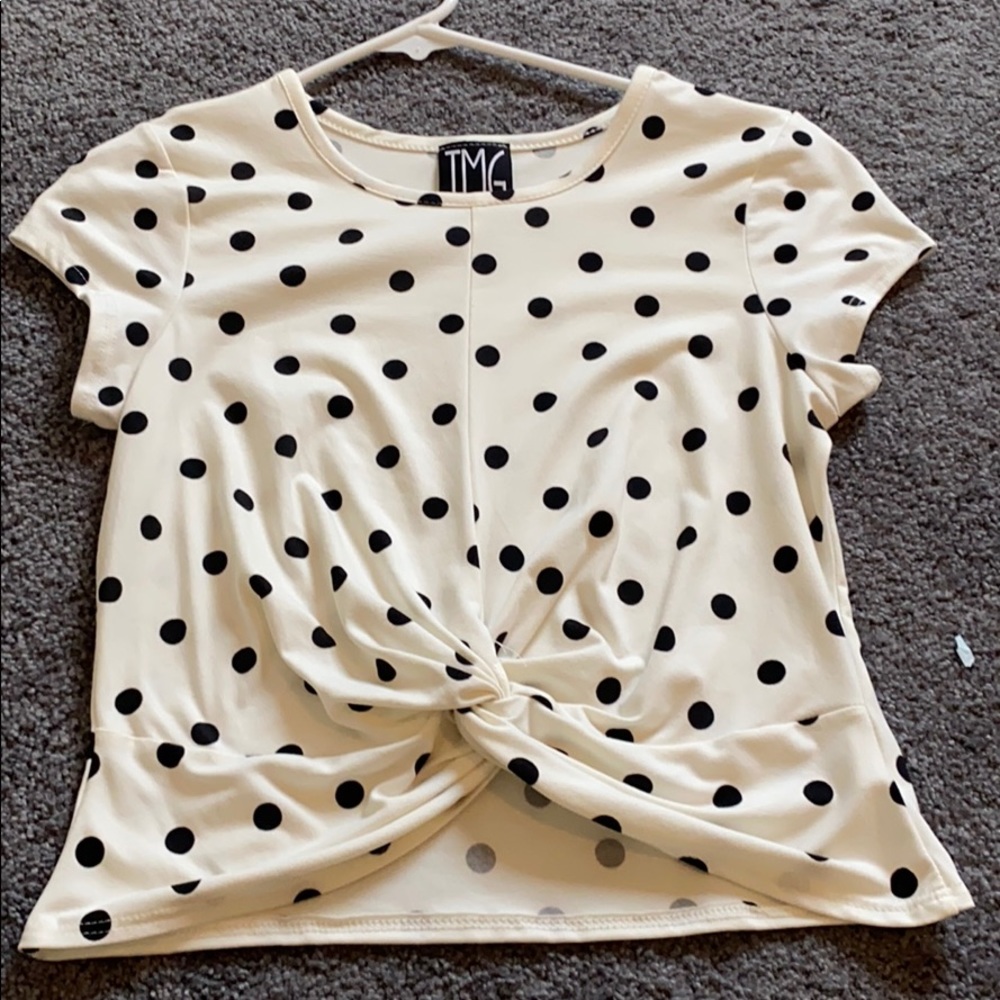 Crop polka dot top
